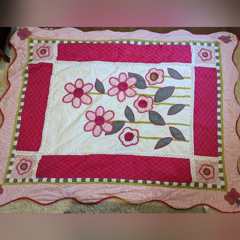 Mackenzie Childs twin quilt bedspread